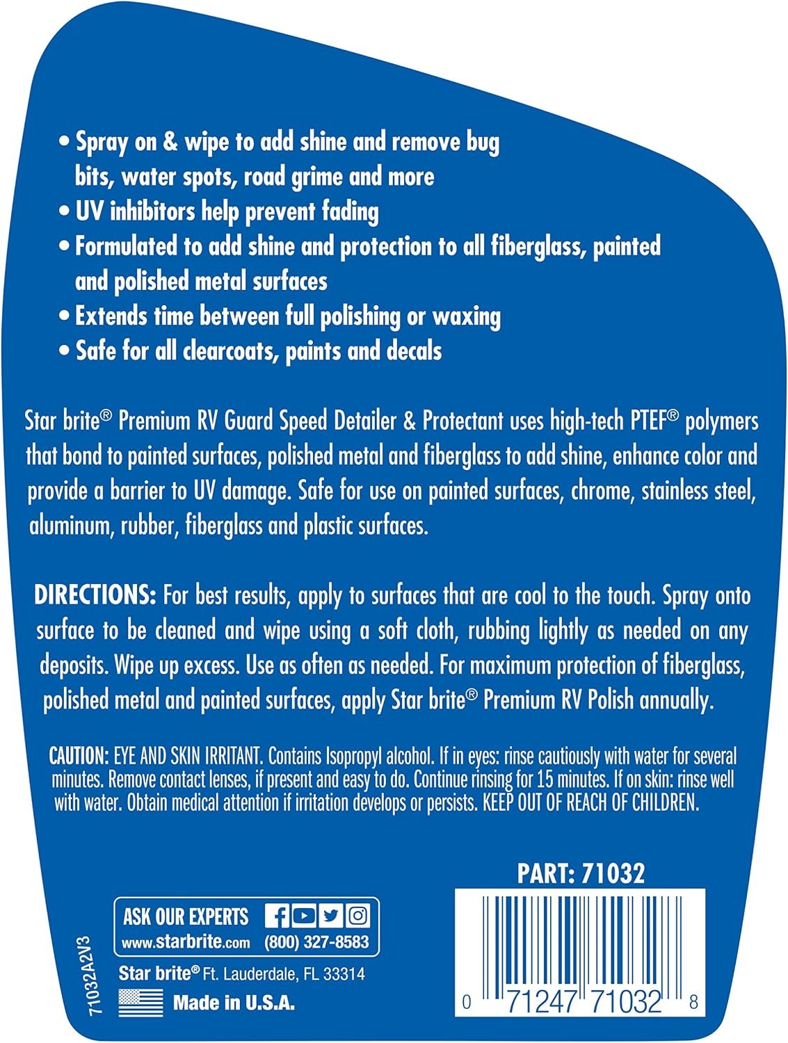 Star brite 71032 RV Guard Speed Detailer & Protectant – Spray-On UV Protection and Gloss Enhancer for RV Surfaces - Image 2