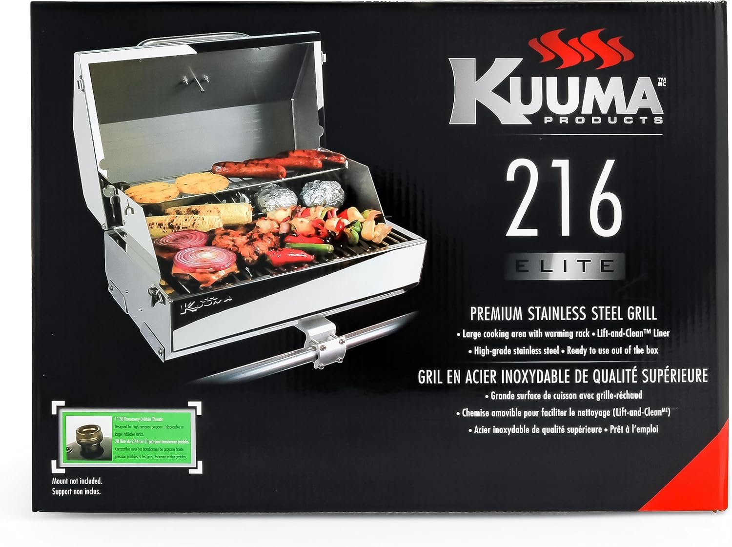 Camco Marine 58155 Stow N Go 216 Elite Gas Grill – Portable Marine Grill for Boats and RVs - Image 7