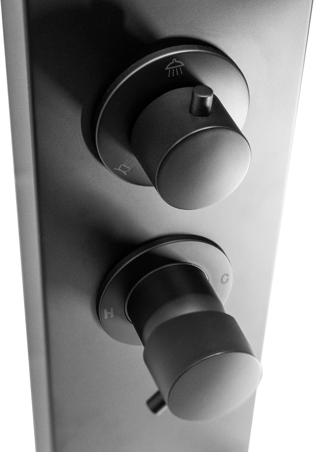 Dura Faucet DFSA913MB RV Shower Panel Column – Matte Black Shower Tower with Integrated Controls and Handheld Wand - Image 5