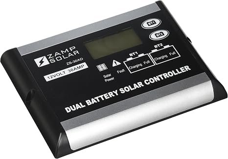 Zamp Solar ZS30AD 30 Amp Charge Controller – Digital LCD Monitoring, Multi-Battery Support & Solar System Protection