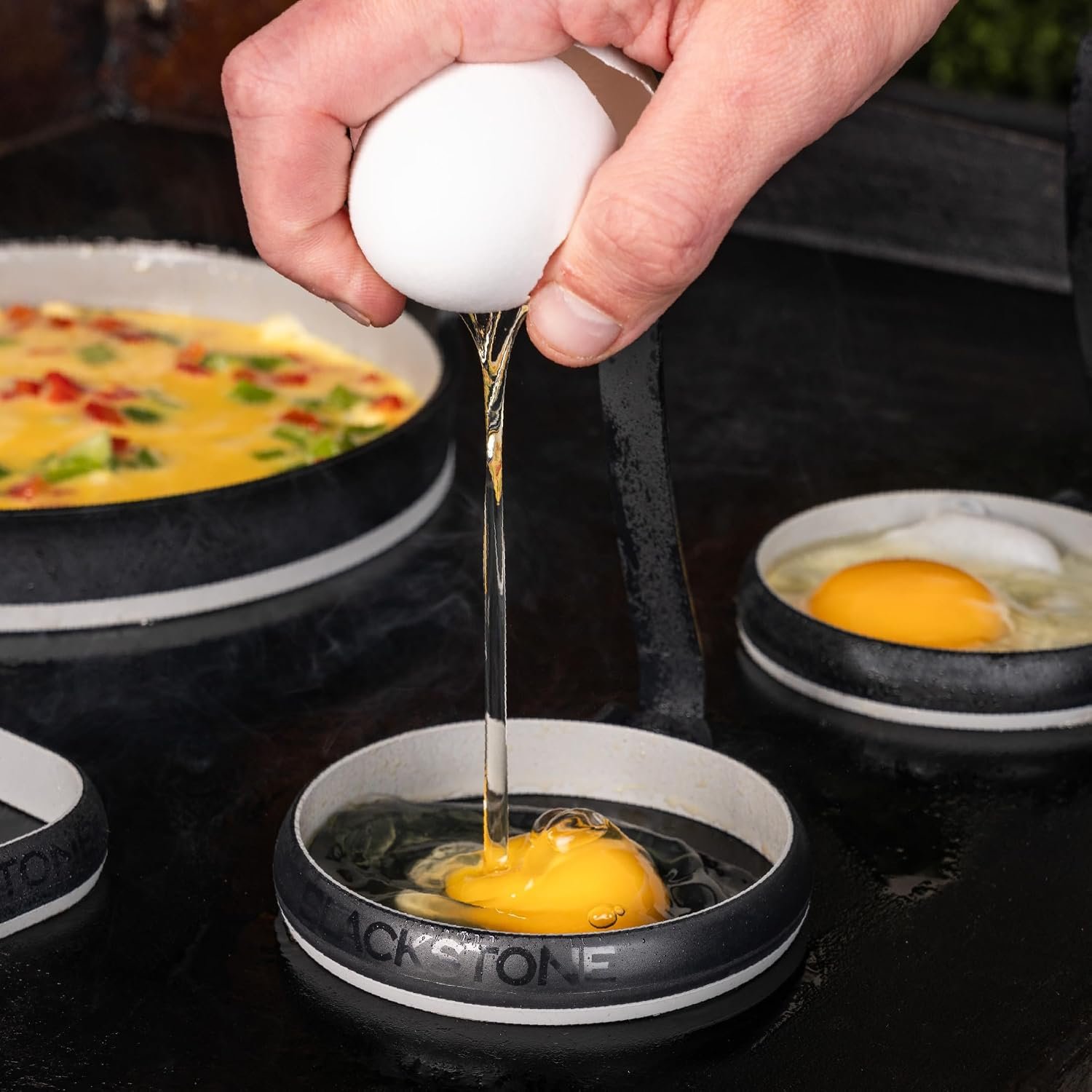 North Atlantic Imports 5515 Omelet & Egg Rings Set – Non-Stick Breakfast Rings for Griddles and Flat Top Cooking - Image 5