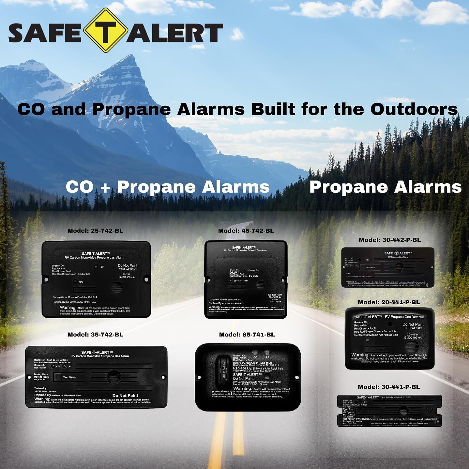 MTI 25742BL Flush Mount LP Alarm – Black Trim RV Propane Gas Detector, Hardwired 12-Volt Design - Image 8