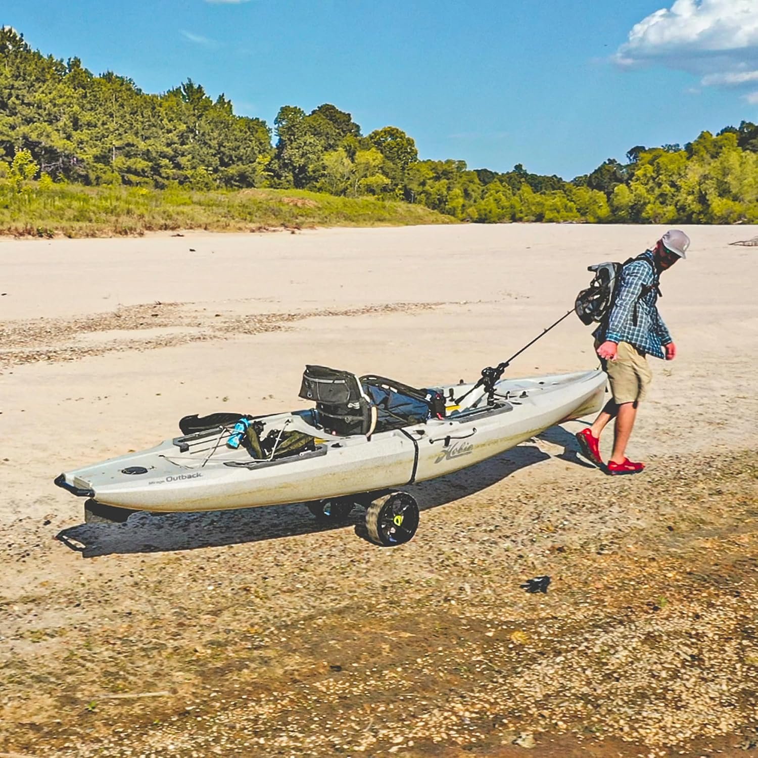 RAILBLAZA 50001471 C-TUG R with SandTrakz Wheels – 176 lb Kayak Cart for Soft Sand Transport - Image 5