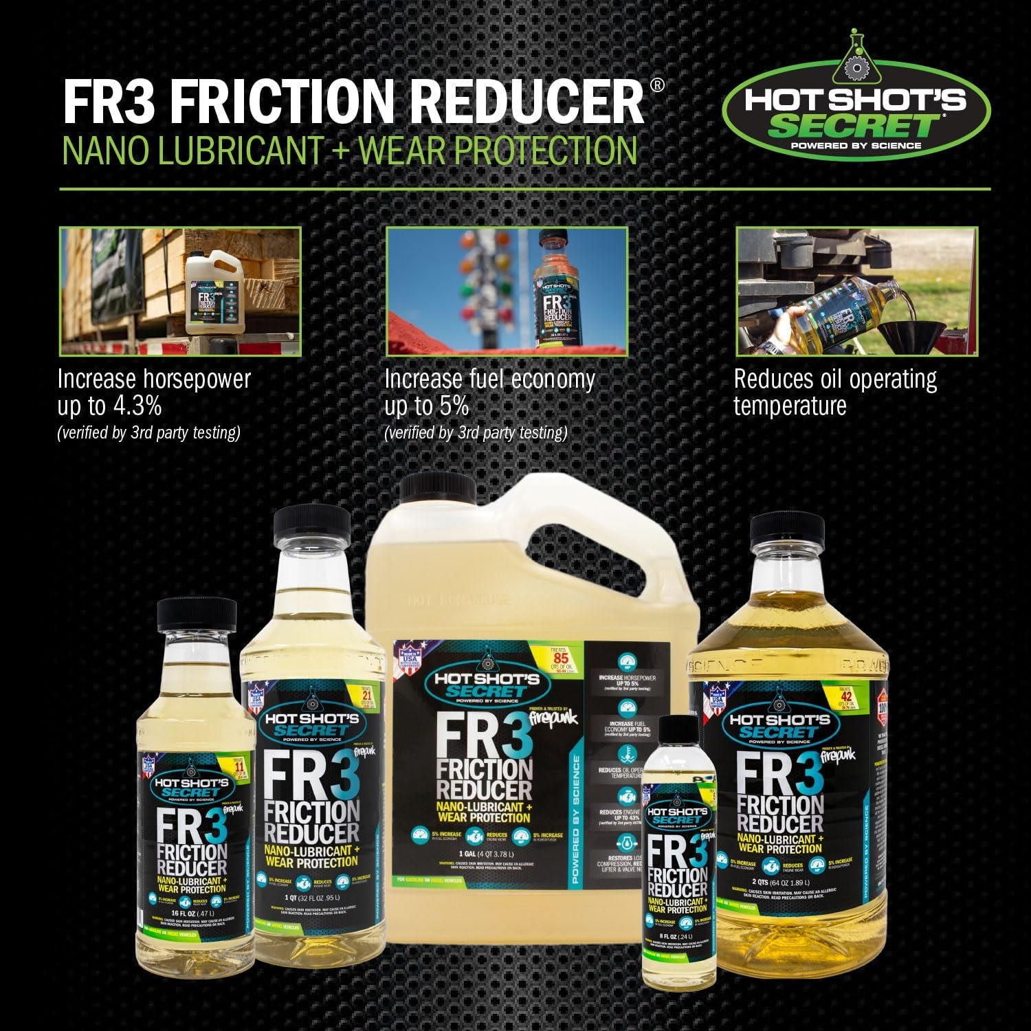Hot Shot's Secret FR3 Fuel System Cleaner – 1 Quart Performance Fuel Treatment - Image 4