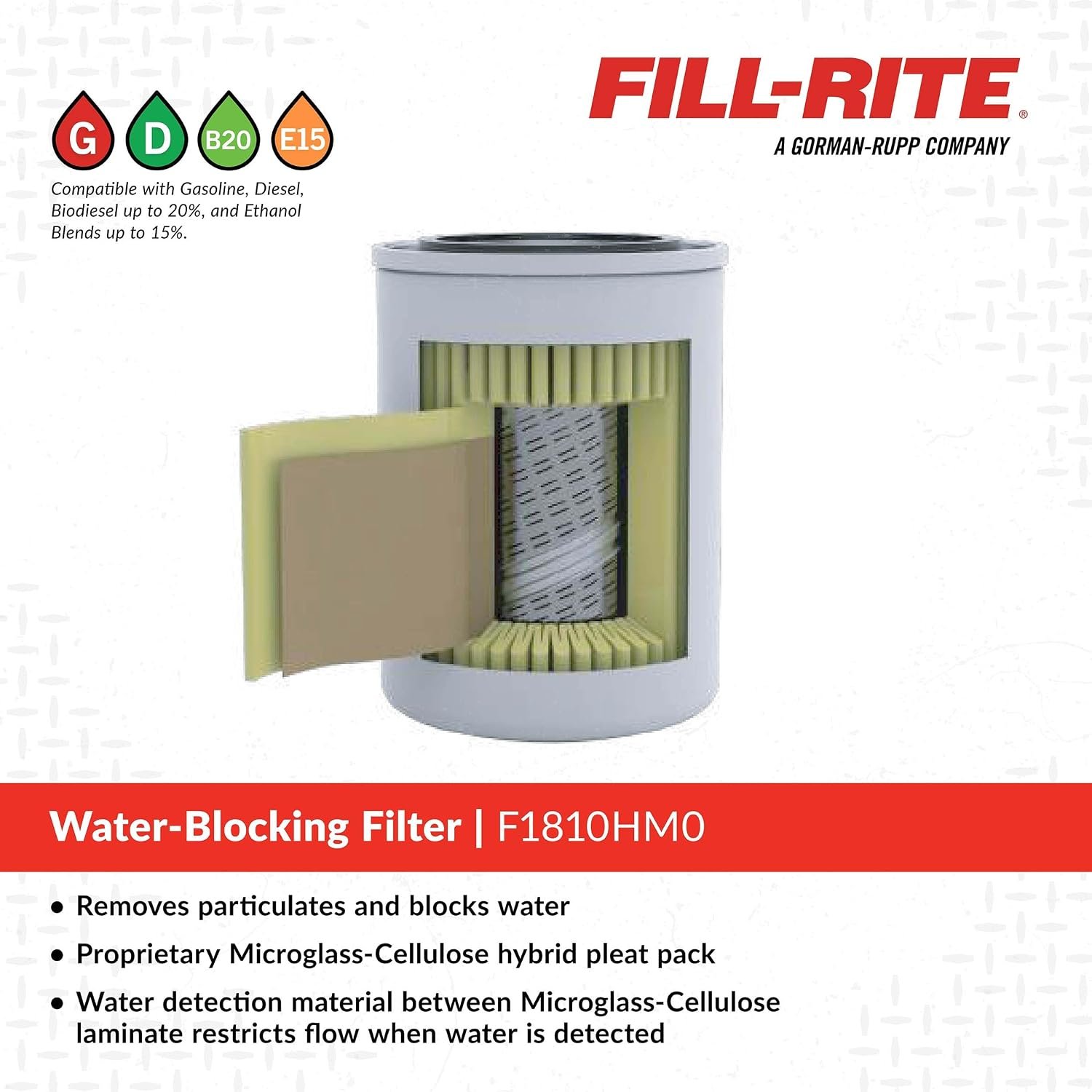 Fill-Rite F1810HM0 Hydrosorb Fuel Filter – 18 GPM 10 Micron Water-Absorbing Spin-On Filter for Fuel Transfer Systems - Image 3
