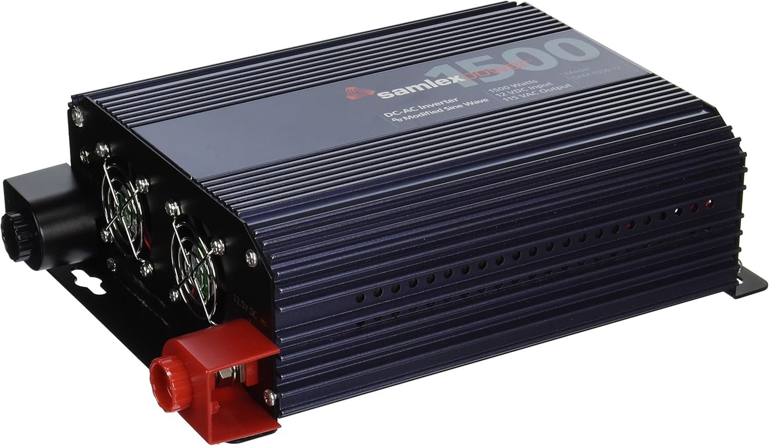 Samlex SAM-1500-12 Modified Sine Wave Inverter – 1500W Continuous Power, 3000W Surge, Dual AC Outlets and USB Port