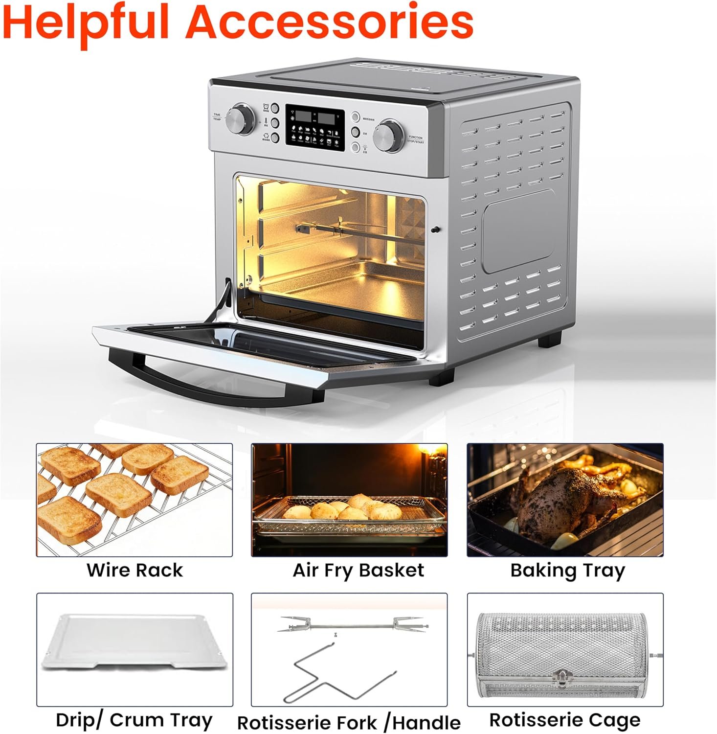 Pinnacle AF500STAIN Air Fryer Oven – 26L 5-in-1 Countertop Cooker with Air Fry, Roast, Bake and Dehydrate Functions - Image 4