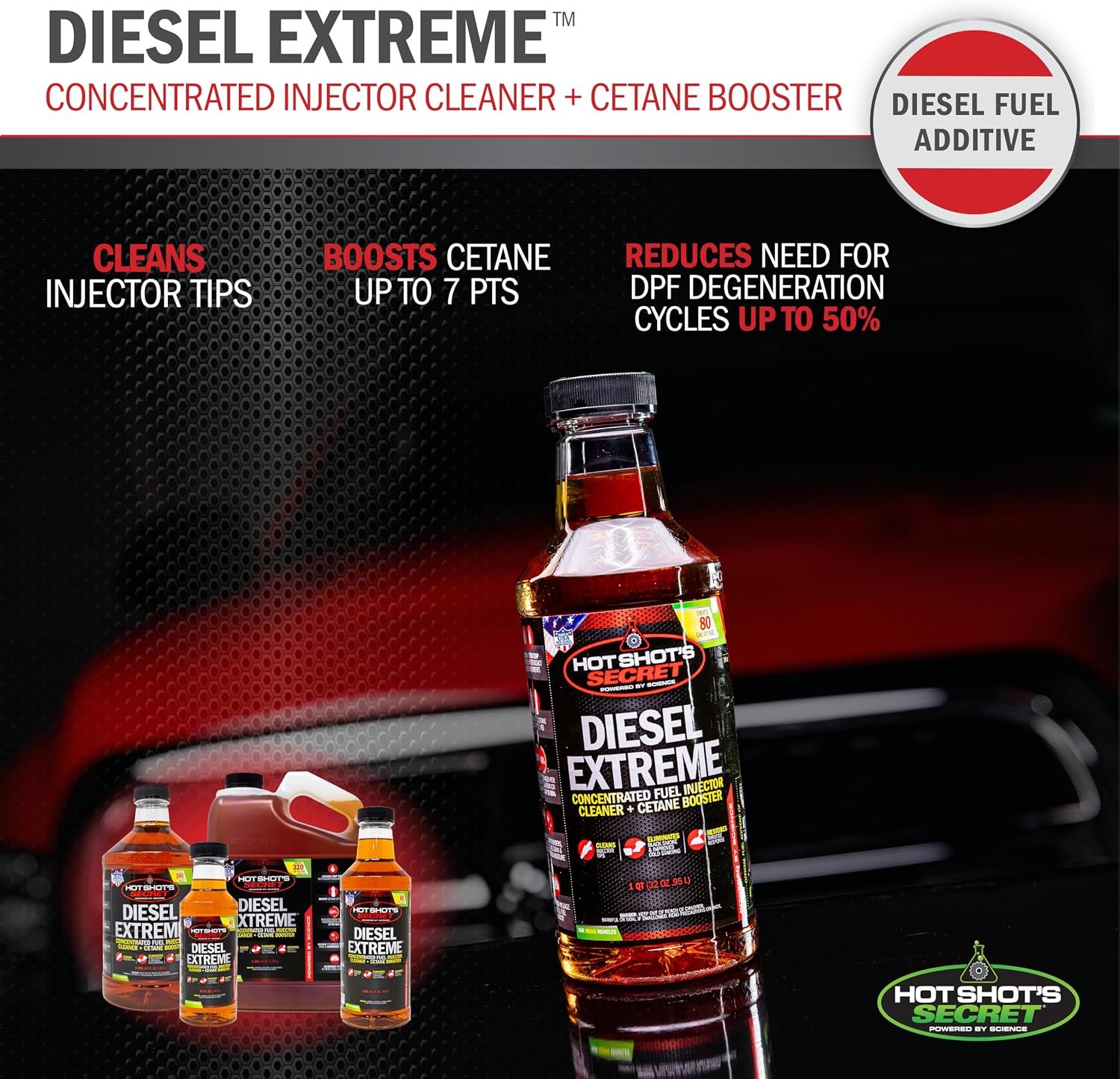 Hot Shot's Secret P040432Z Diesel Extreme Fuel Additive – 32oz Injector Cleaner and Cetane Booster Treating 80 Gallons - Image 5