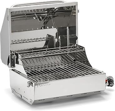 Camco Marine 58155 Stow N Go 216 Elite Gas Grill – Portable Marine Grill for Boats and RVs