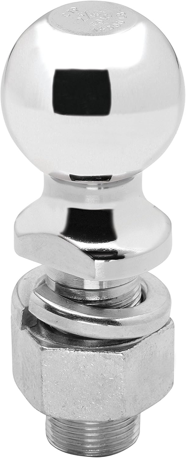 Tow Ready 63836 Trailer Hitch Ball – 2-5/16in Chrome Ball – 14,000 lb GTW Capacity with 1-1/4in Shank