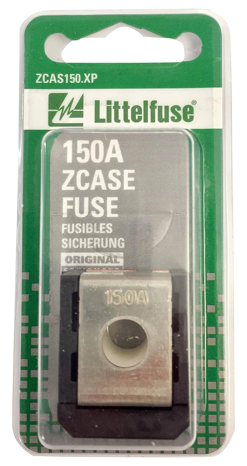 Littelfuse ZCAS150XP ZCASE MEGA Fuse – 150A 32V DC Bolt-Down Automotive Fuse with M8 Mounting & 2000A Interrupt Rating