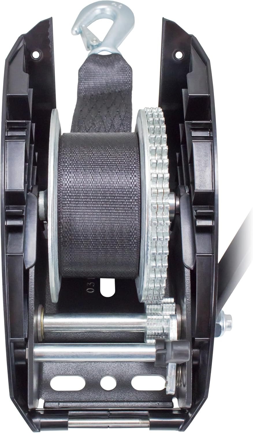 Dutton-Lainson 17027 Premium Covered Trailer Winch – 1,500 lb Capacity, Black Finish, Enclosed Gear Housing - Image 5