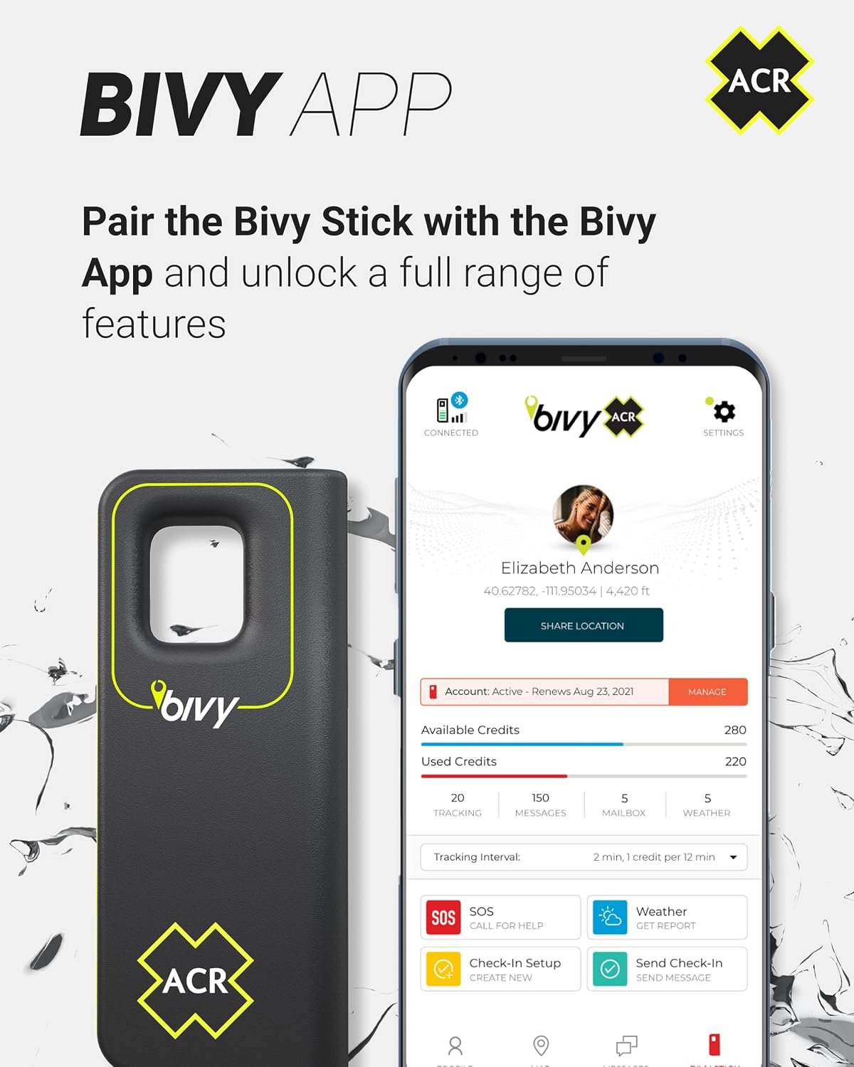 ACR Electronics 4601 Bivy Stick Satellite Communicator – Global Iridium Messaging Device with GPS Tracking and SOS - Image 6