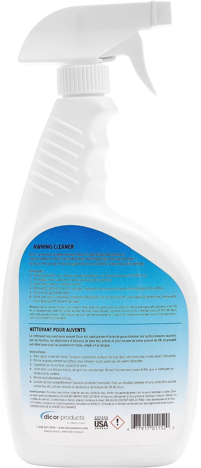 Dicor CP-AC320S Awning Cleaner Spray – 32 oz Professional Formula for Fabric, Vinyl & Acrylic RV Awnings - Image 2