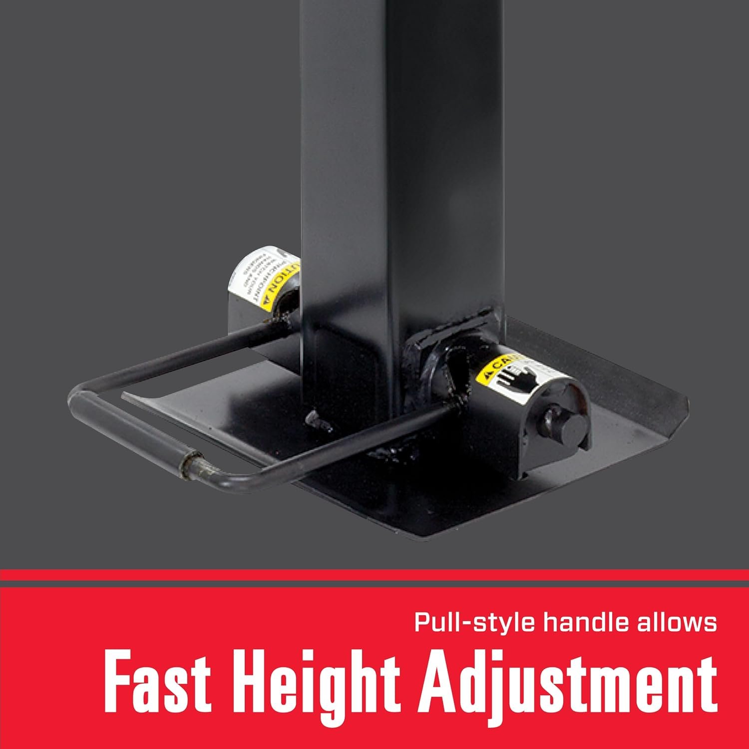 Bulldog 182701 Heavy-Duty Square Trailer Jack – 25000 lb Weld-On Jack with Sidewind Handle - Image 4