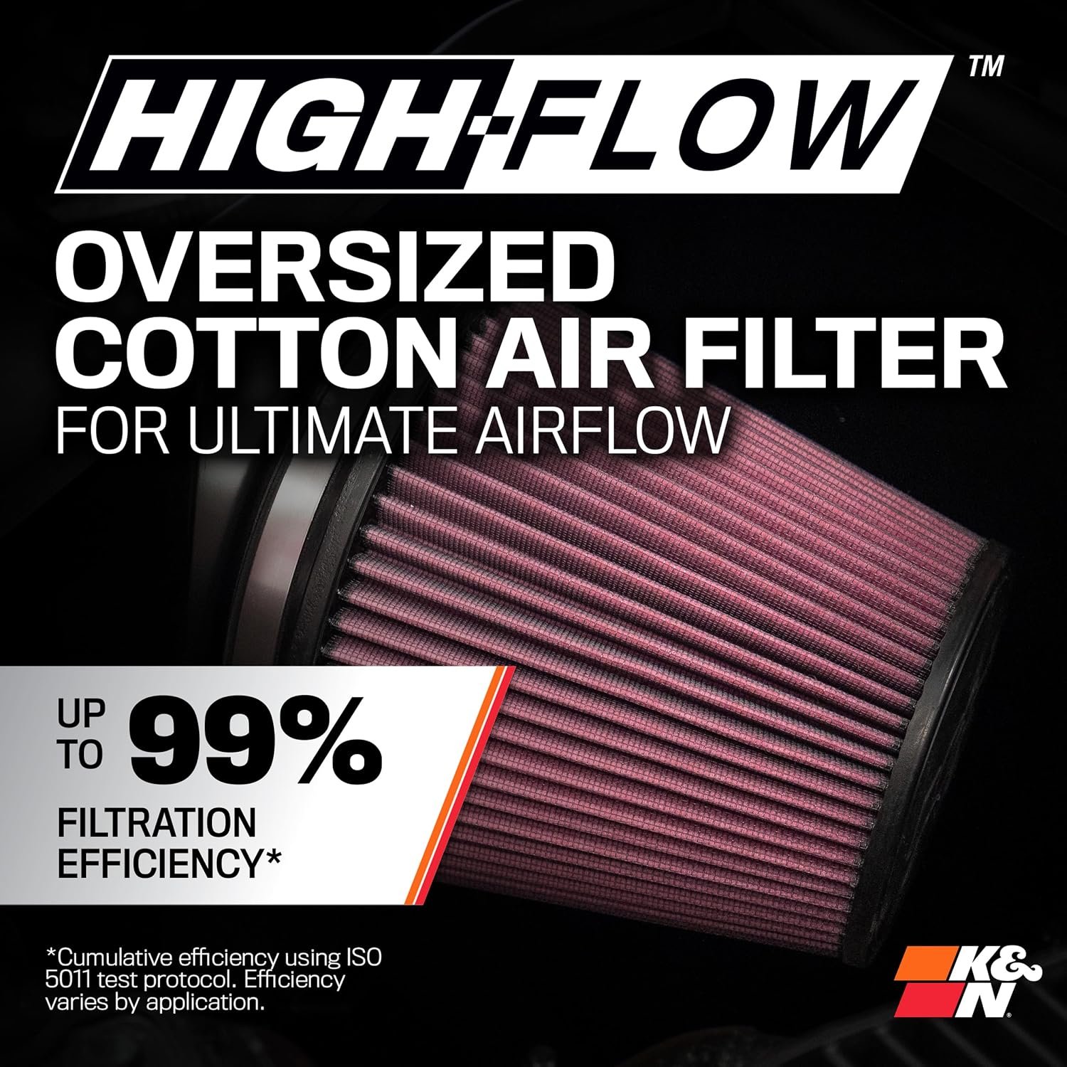 K&N 63-2627 AirCharger Cold Air Intake – High-Flow Filter for 2024 Ford Mustang EcoBoost 2.3L Turbo with Up to 19 HP Gain - Image 4