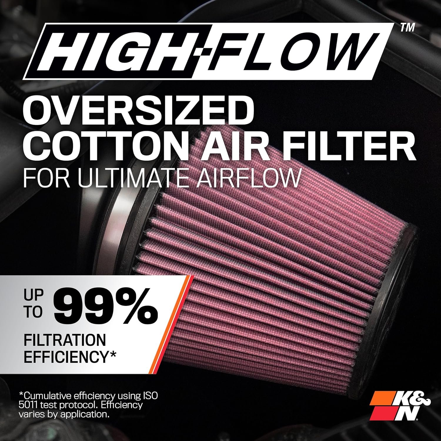 K&N 69-3541TC Performance Air Intake System – High-Flow Intake with Reusable Filter and Heat Shield - Image 5