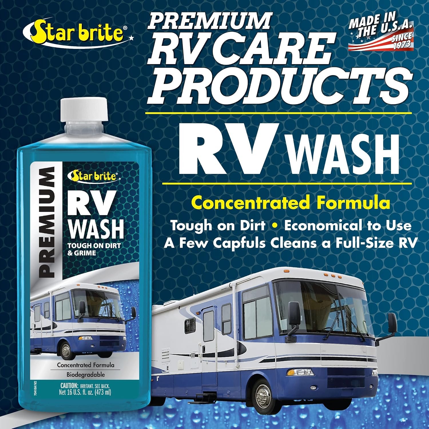 Star brite 070416P RV Wash & Wax – 16 oz Concentrated Cleaner with Carnauba Wax for Motorhomes Travel Trailers and Campers - Image 3