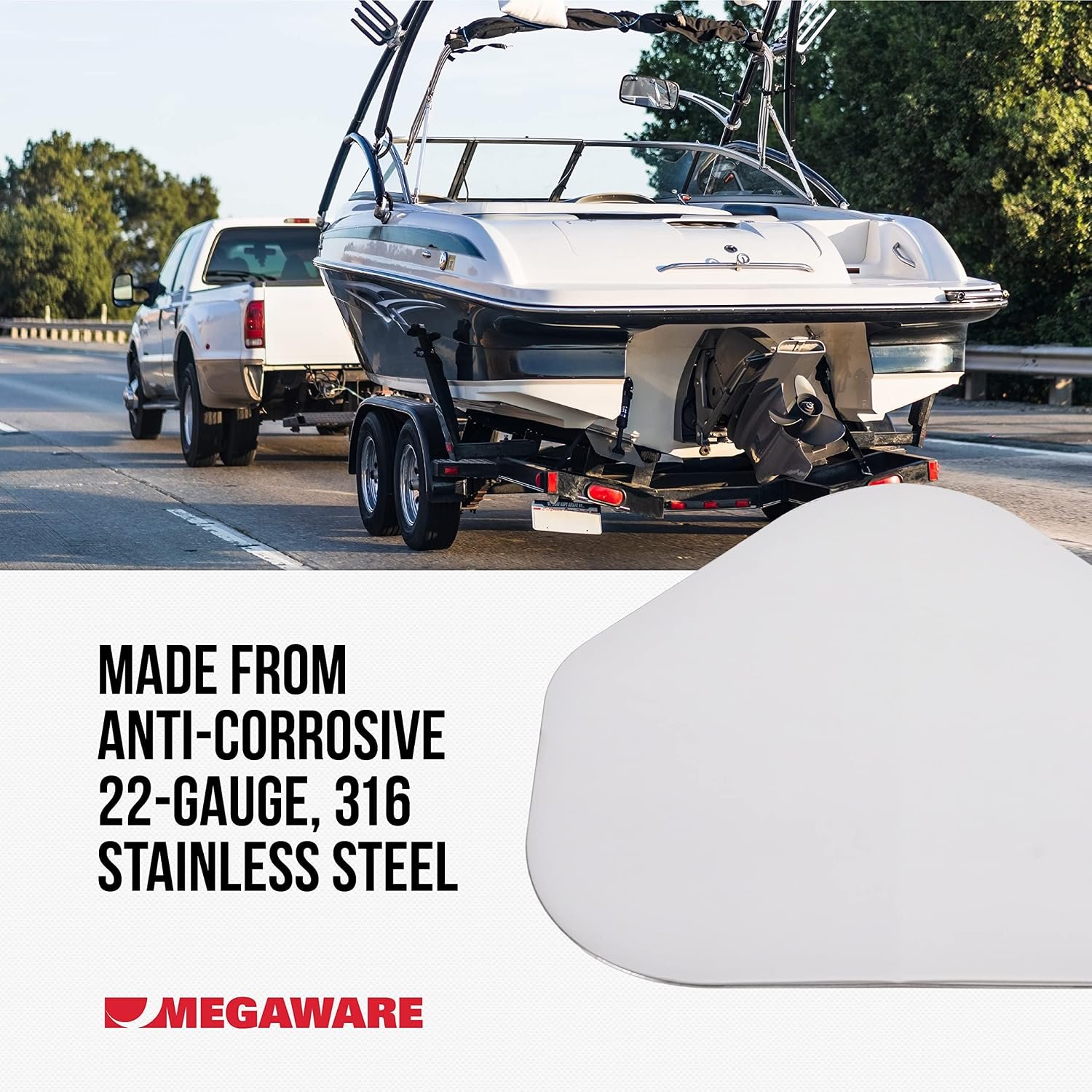Megaware KeelGuard ScuffBuster XL Solid Bow Guard – 12in Marine Hull Protection Pad with UV-Stabilized Construction - Image 10