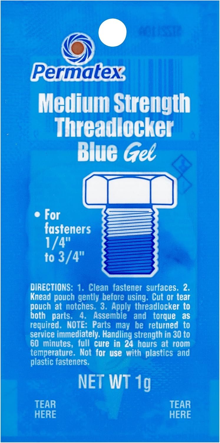 Permatex 9978 Medium Strength Threadlocker – Blue Anaerobic Thread Sealant for Removable Fasteners and Vibration Resistance