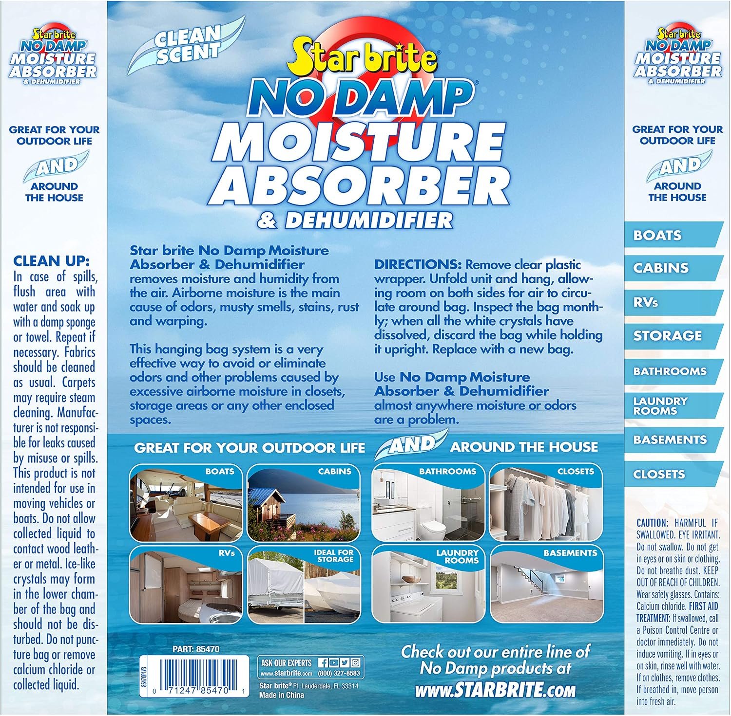 Star brite 85470 No Damp Hanging Bag – 16 oz Moisture Absorber for Boats, RVs, Closets and Storage Compartments - Image 2