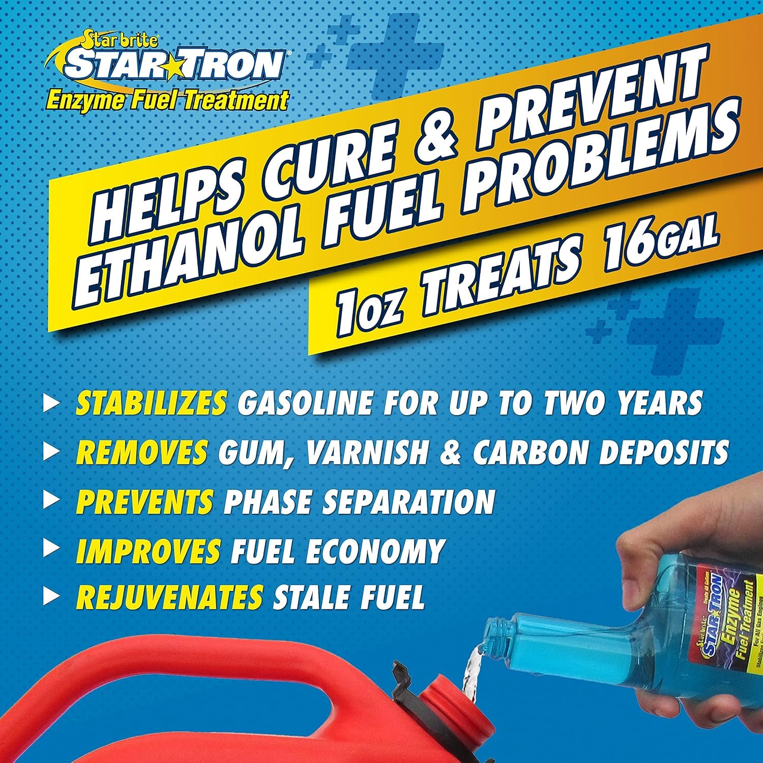 Star Tron 093000N Gasoline Enzyme Fuel Treatment – 1 Gallon Fuel Stabilizer Treats Up to 2,048 Gallons of Gasoline - Image 5