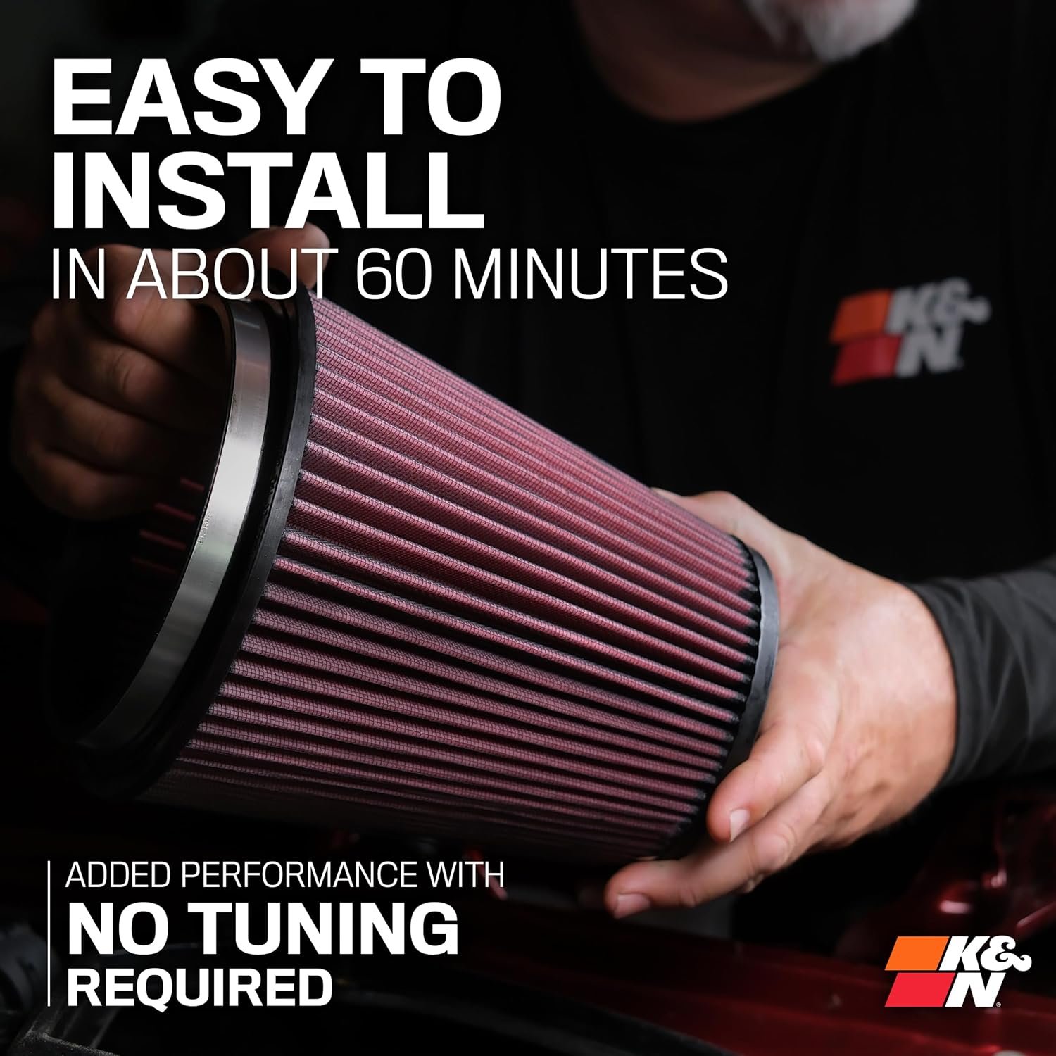K&N 63-2627 AirCharger Cold Air Intake – High-Flow Filter for 2024 Ford Mustang EcoBoost 2.3L Turbo with Up to 19 HP Gain - Image 8