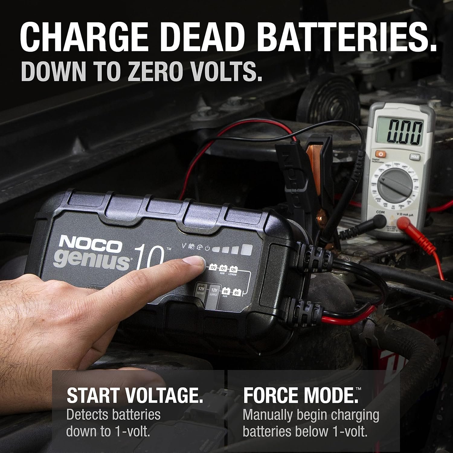 NOCO GENIUS10 10A Smart Battery Charger – 6V/12V Charging, Lithium Compatible, IP65 Waterproof Design - Image 3