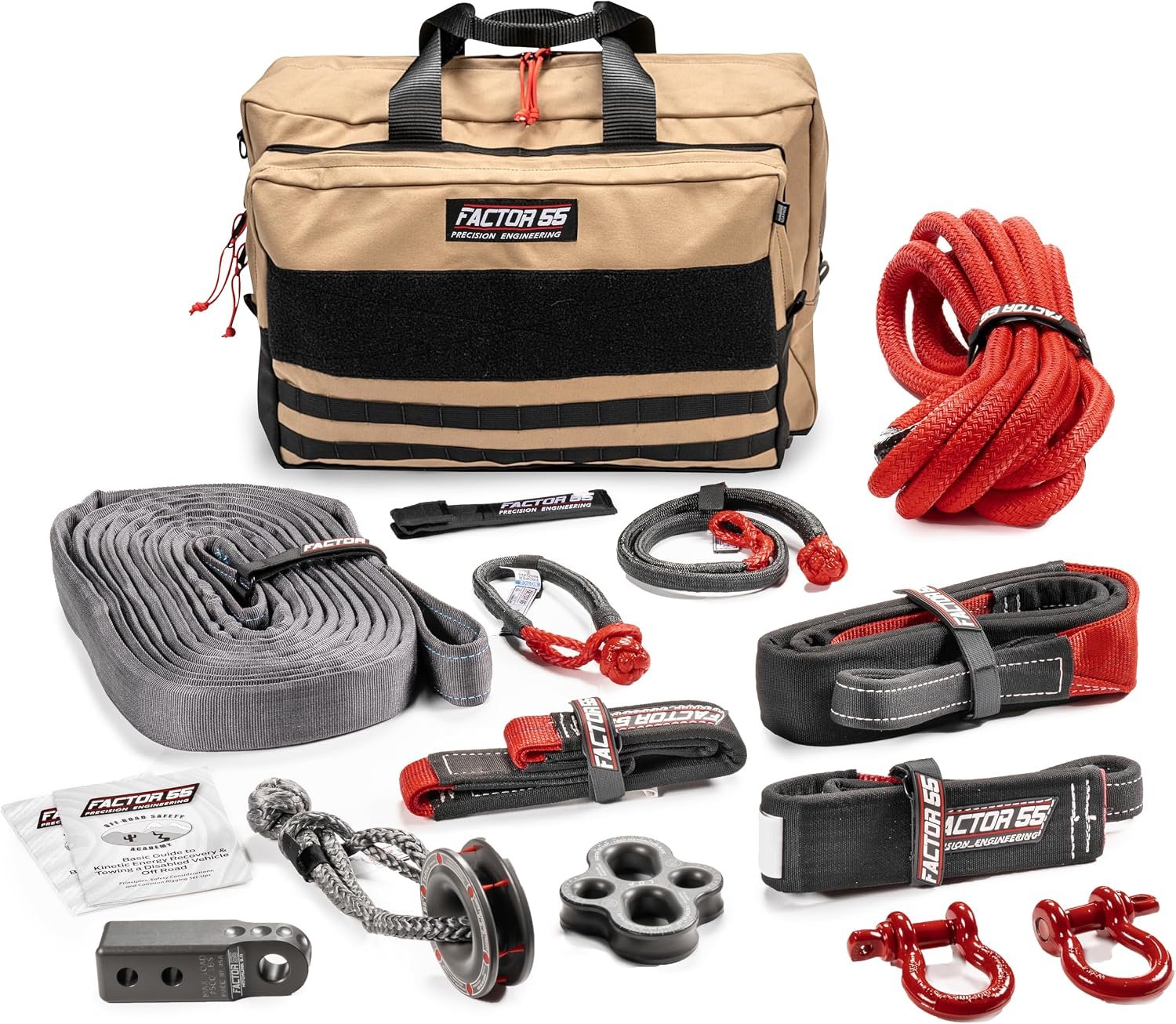 Factor 55 48006 Borah Advanced Recovery Kit – Premium Vehicle Recovery System with Kinetic Rope and Soft Shackles