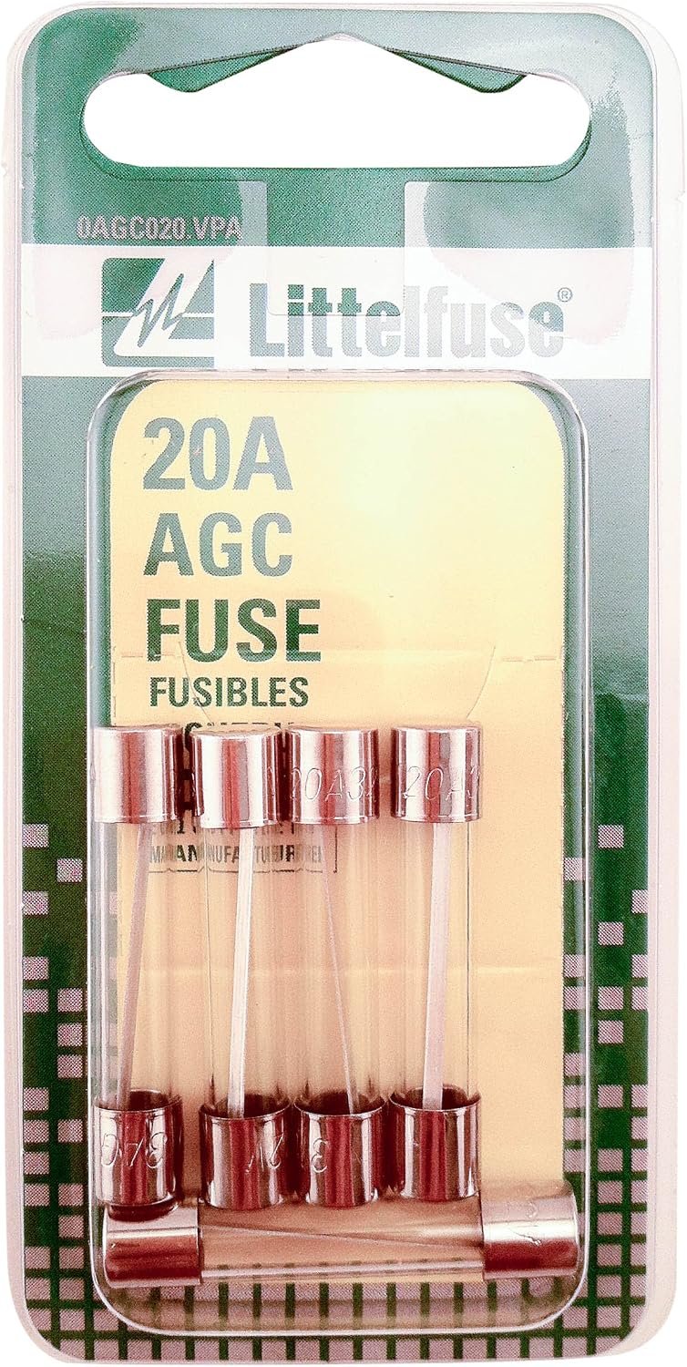 Littelfuse AGC20BP AGC Glass Fuse 5-Pack – 20 Amp Cartridge Fuses for Automotive and Electrical Circuit Protection - Image 2