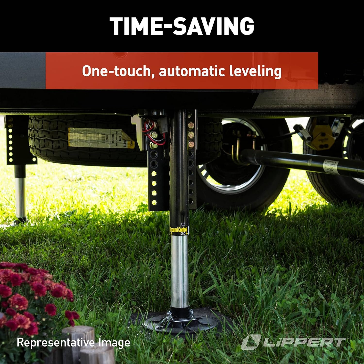 Lippert 675817 Ground Control 3.0 Auto Leveling System – 6-Point Electric Stabilization Kit with 15,500 lb Lift Capacity - Image 2