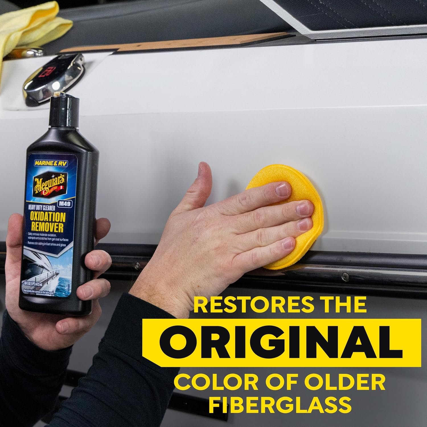 Meguiar's M4916 Marine/RV Heavy Duty Oxidation Remover – 16 oz Fiberglass Restorer for Severe Oxidation and Surface Stains - Image 8