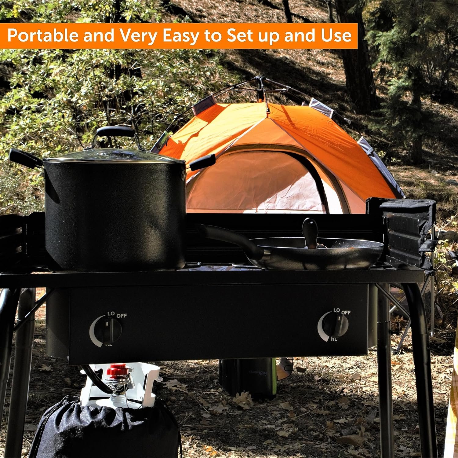 Flame King YSNDB60K Double Burner Propane Stove – 60,000 BTU Outdoor Cooking System with Dual Adjustable Burners - Image 8