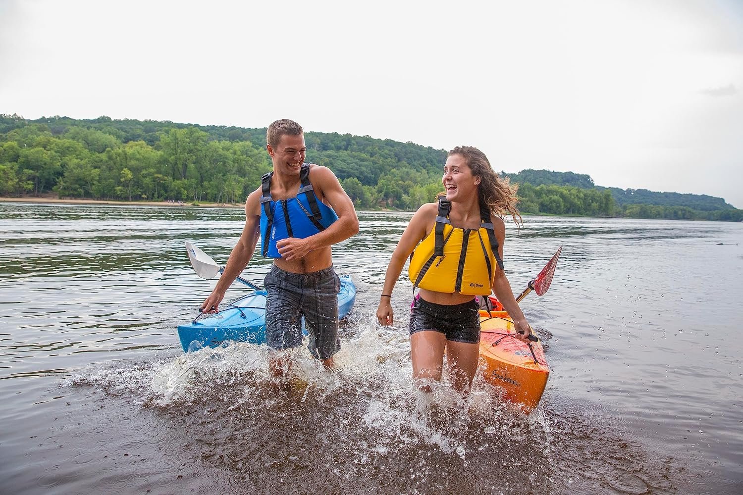 Onyx MoveVent Curve Life Vest – Yellow XL/2XL Paddling PFD with Mesh Ventilation and Flexible Fit - Image 2