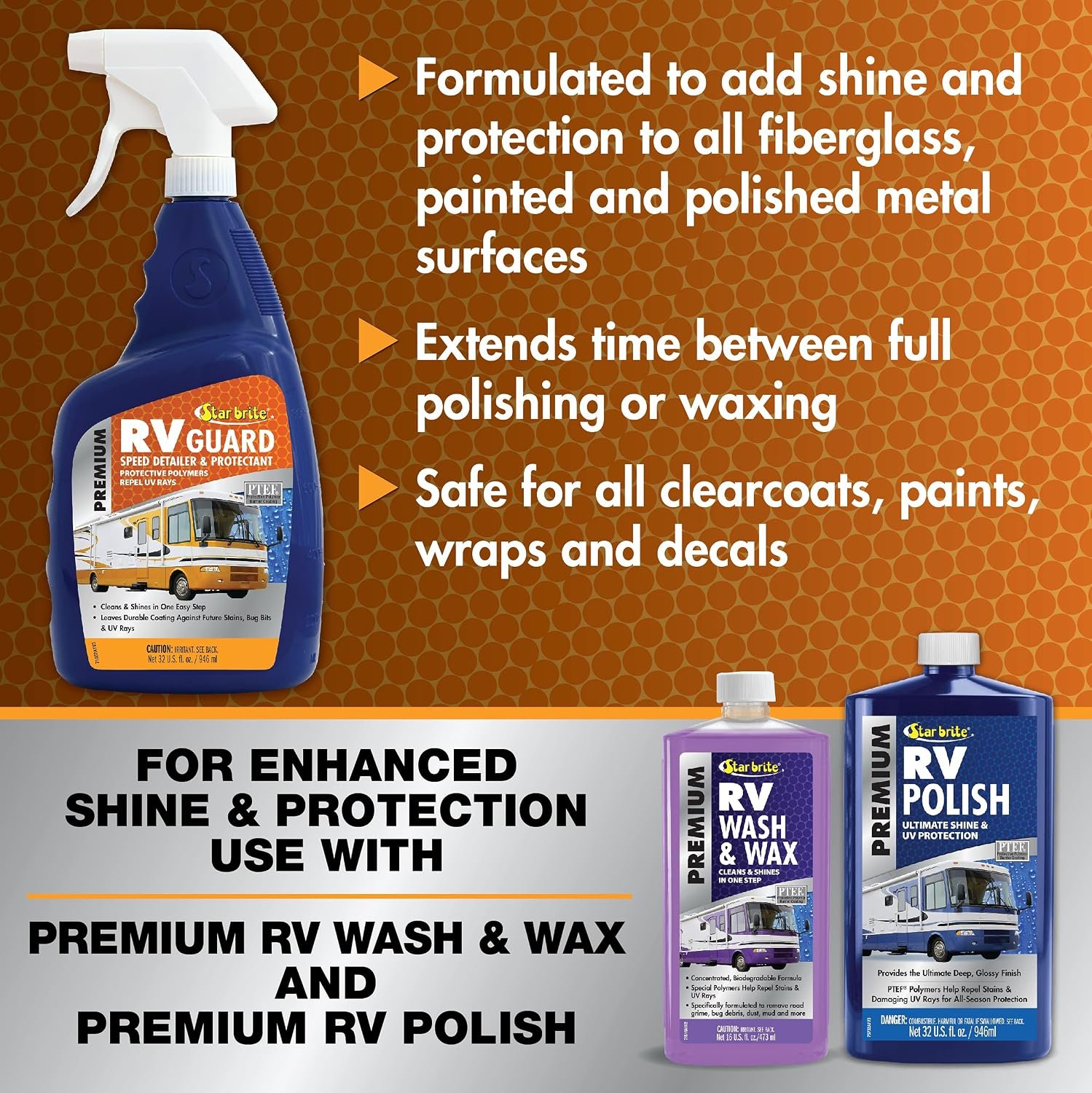 Star brite 71032 RV Guard Speed Detailer & Protectant – Spray-On UV Protection and Gloss Enhancer for RV Surfaces - Image 6