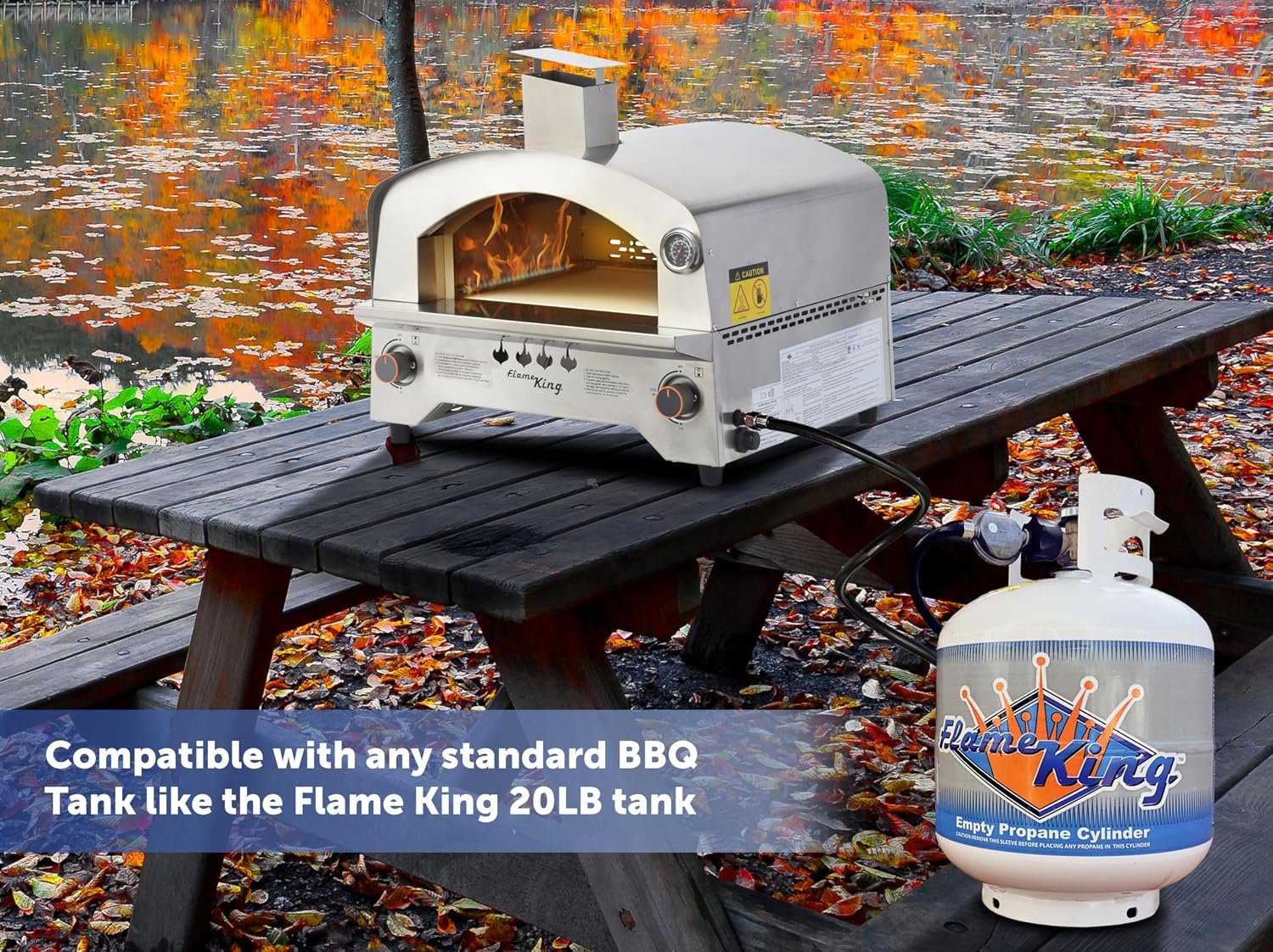 Flame King YSNSSPZG Propane Pizza Oven – Portable Outdoor Cooking Oven with High-Temperature Stone Baking Performance - Image 5