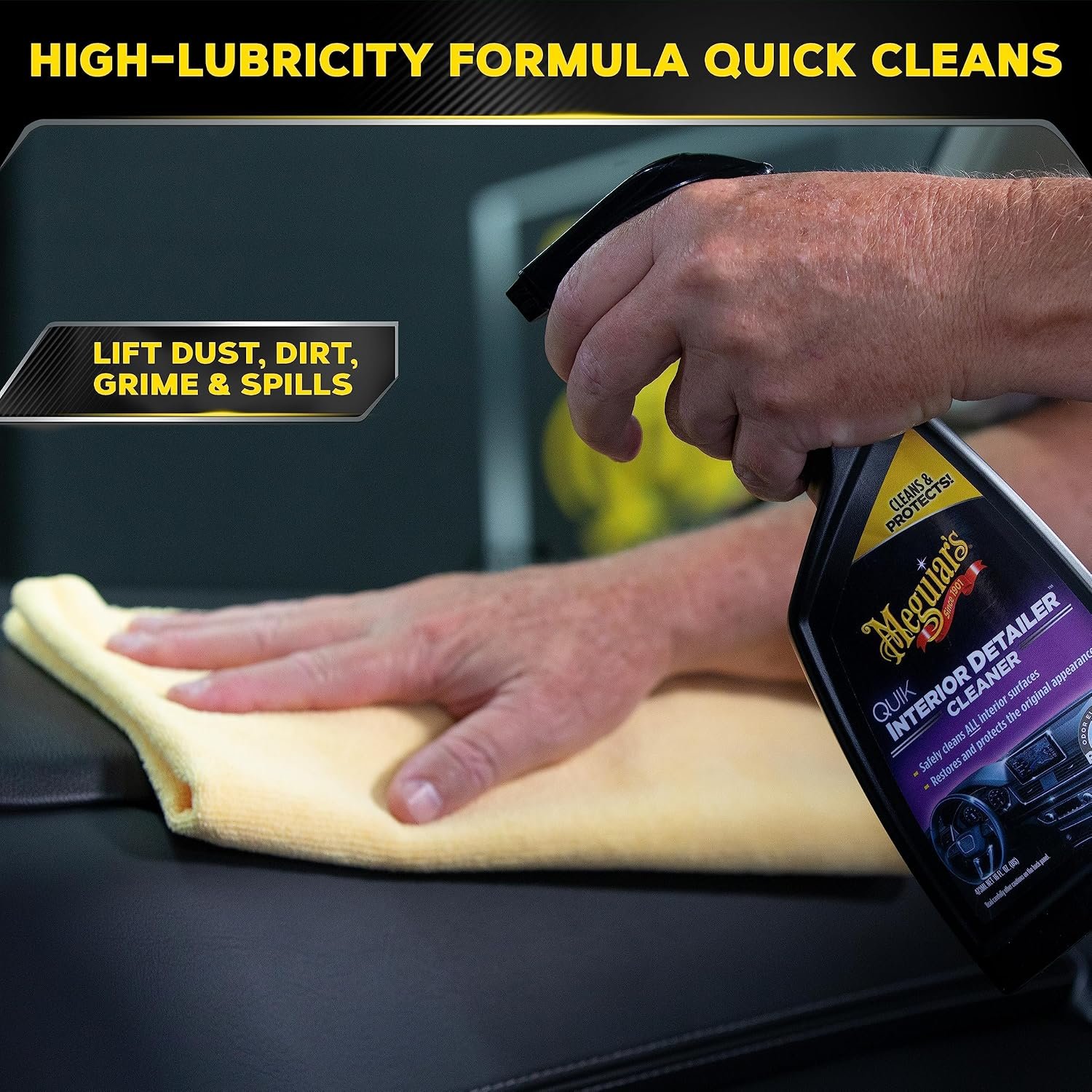 Meguiar's G13616 Quik Interior Detailer – 16 oz Spray Cleaner, UV Protection, Multi-Surface Interior Care - Image 3
